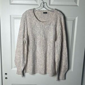 Talbots Textured Cream Sweater